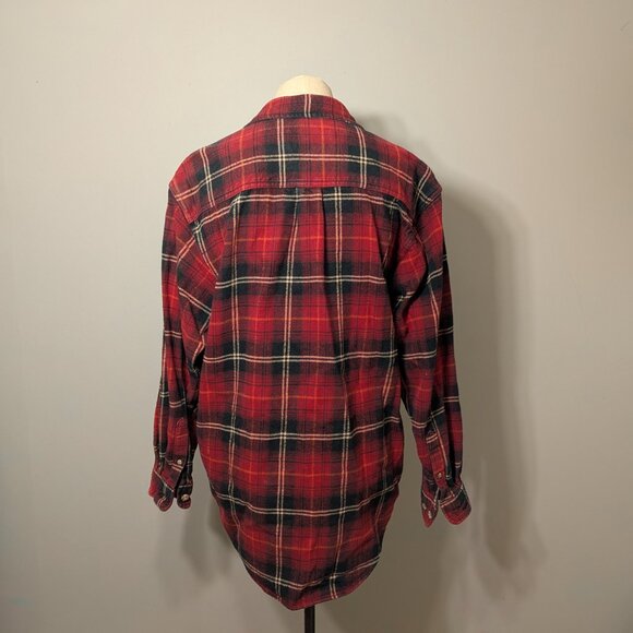 Field & Stream size M thick plaid flannel 100% cotton utility shirt for men - Picture 5 of 11